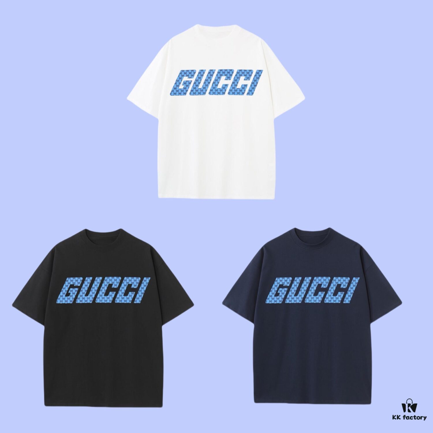GUCCI 2025 Fall Spring/Summer Collection Snake Pattern Logo Short Sleeve T-Shirt, Premium 270G 32s Double-Yarn Pure Cotton Fabric, Relaxed Fit Unisex Design