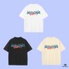 High-End Quality Gucci Collaborative 2025 Fall Spring/Summer Collection Color-Block Logo Short-Sleeve T-Shirt