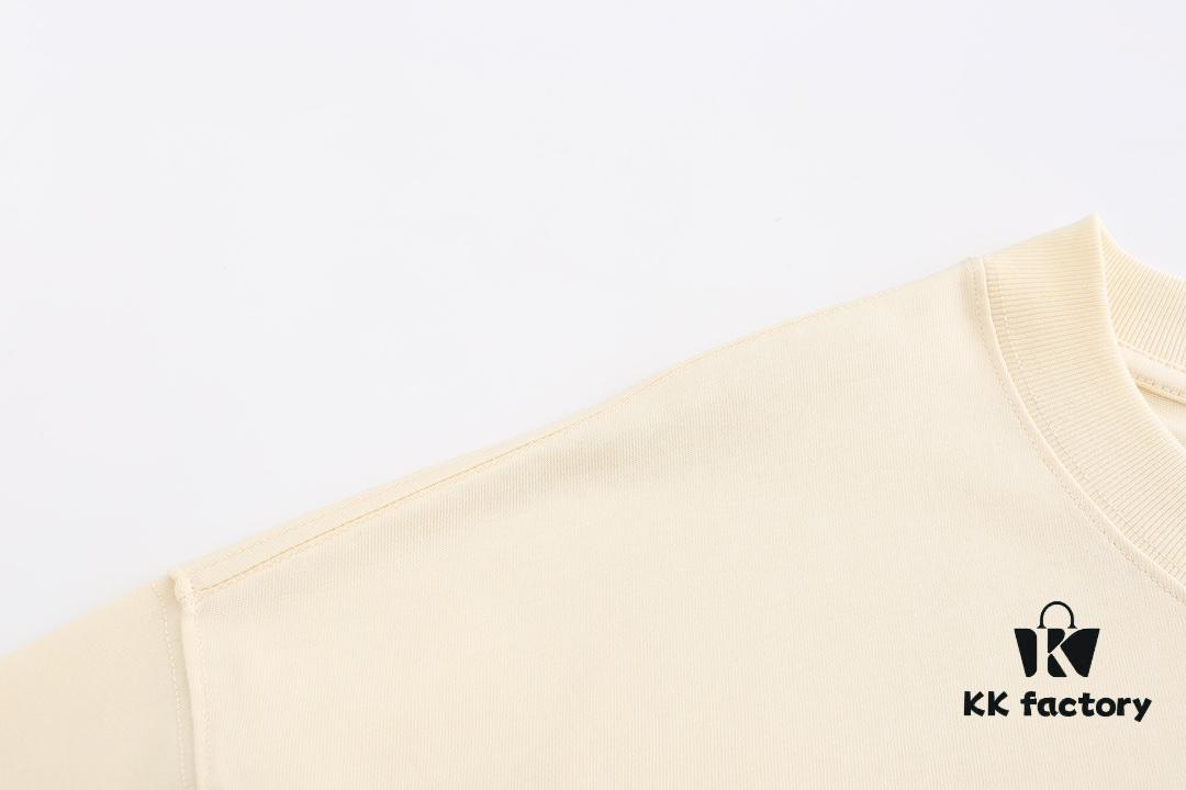 GUCCI 2025 Fall Spring-Summer Collection Logo Short Sleeve T-Shirt Premium Quality, Custom Woven 270G 32-Count Double-Yarn Pure Cotton Fabric, Relaxed Fit Unisex Design