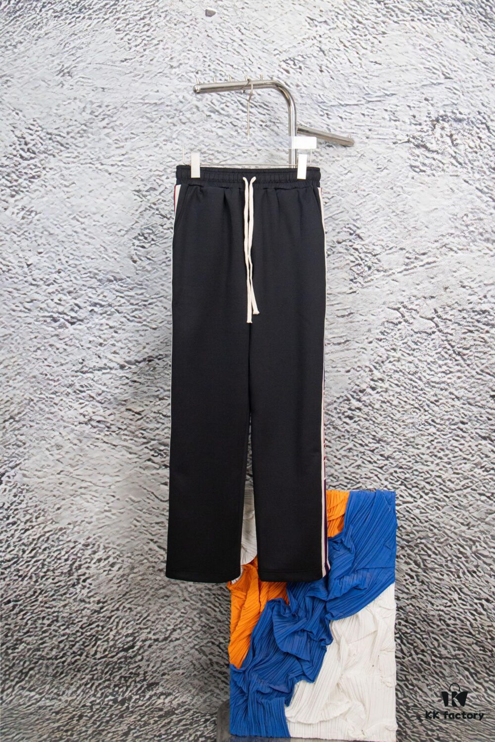 Gucci Y101 Evergreen Classic Webbing Wide-Leg Straight Trousers Unisex Fashion Pants