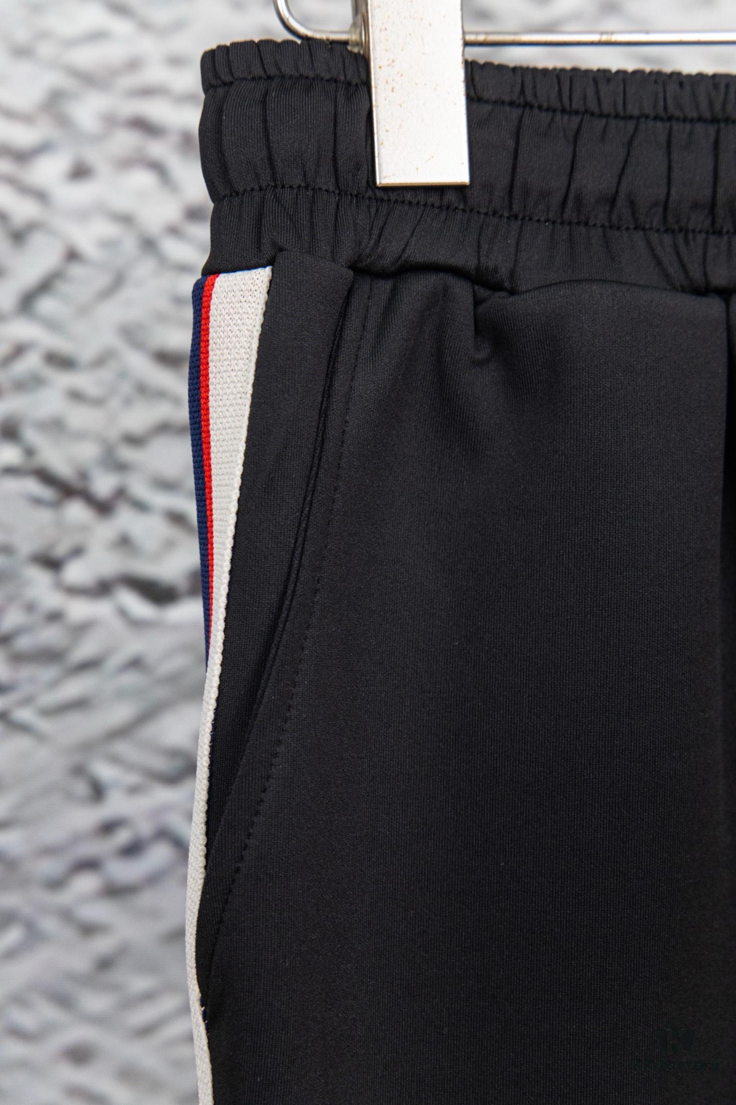 Gucci Y101 Evergreen Classic Webbing Wide-Leg Straight Trousers Unisex Fashion Pants