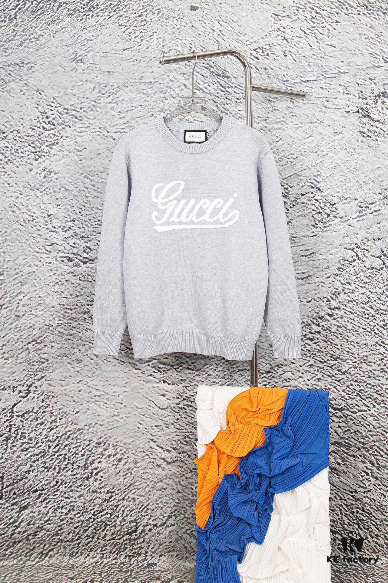 24FW SS24 Autumn Bestseller GUCCI Round Neck Jacquard Wool Sweater, High-Density Wool Blend, Unisex Design, Premium Quality, Perfect Fit Replica with Full Original Details