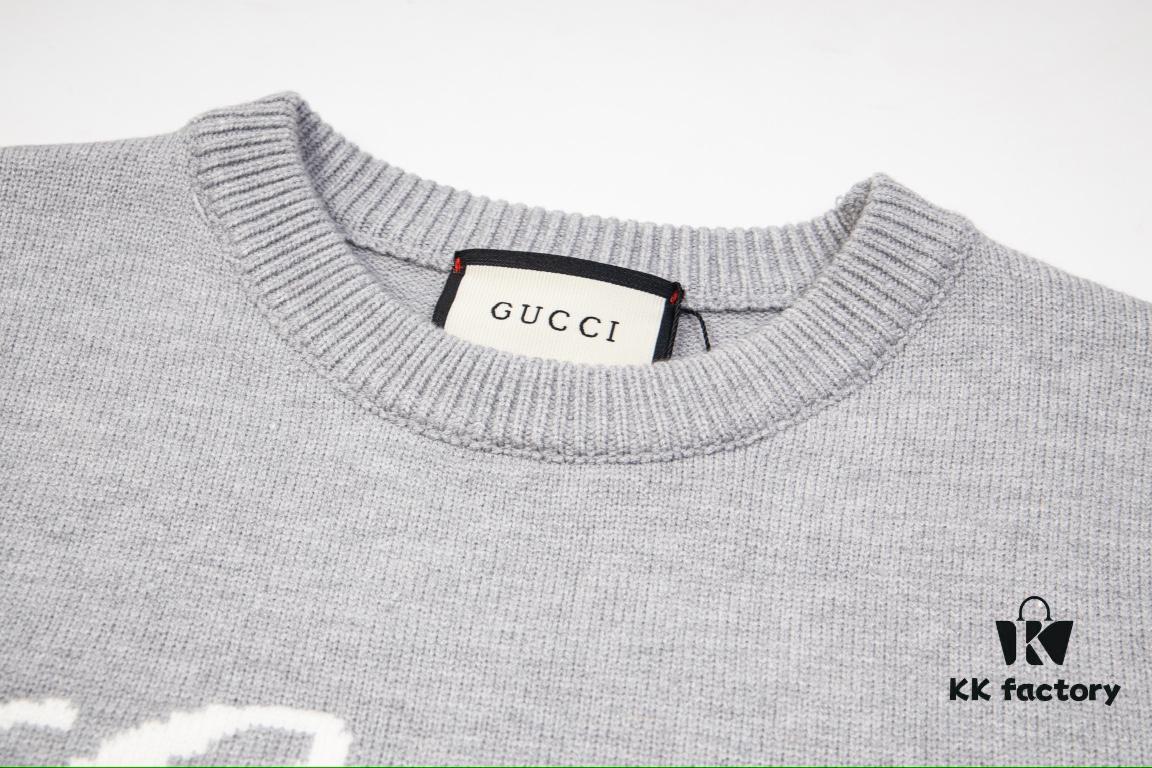 24FW SS24 Bestselling GUCCI Crew Neck Jacquard Knitwear - High-Density Wool Blend, Smooth and Soft Fabric, Unisex Design, Premium Quality, Perfect Fit