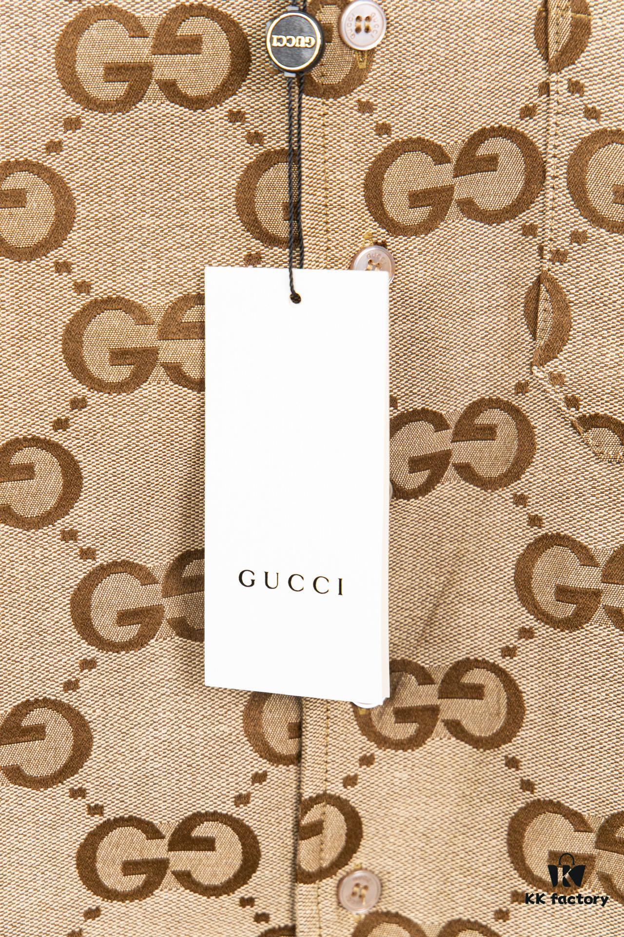 Gucci GUCCI 24FW Double G Jacquard Lapel Long-Sleeve Shirt Jacket