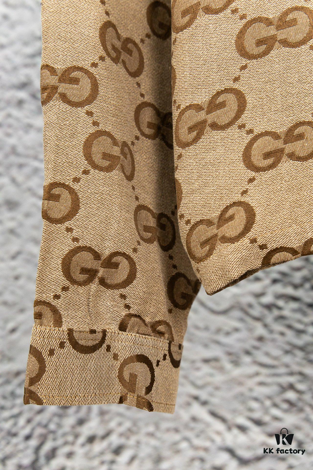 Gucci GUCCI 24FW Double G Jacquard Lapel Long-Sleeve Shirt Jacket