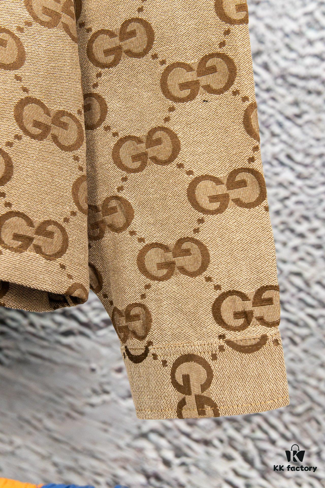 Gucci GUCCI 24FW Double G Jacquard Lapel Long-Sleeve Shirt Jacket