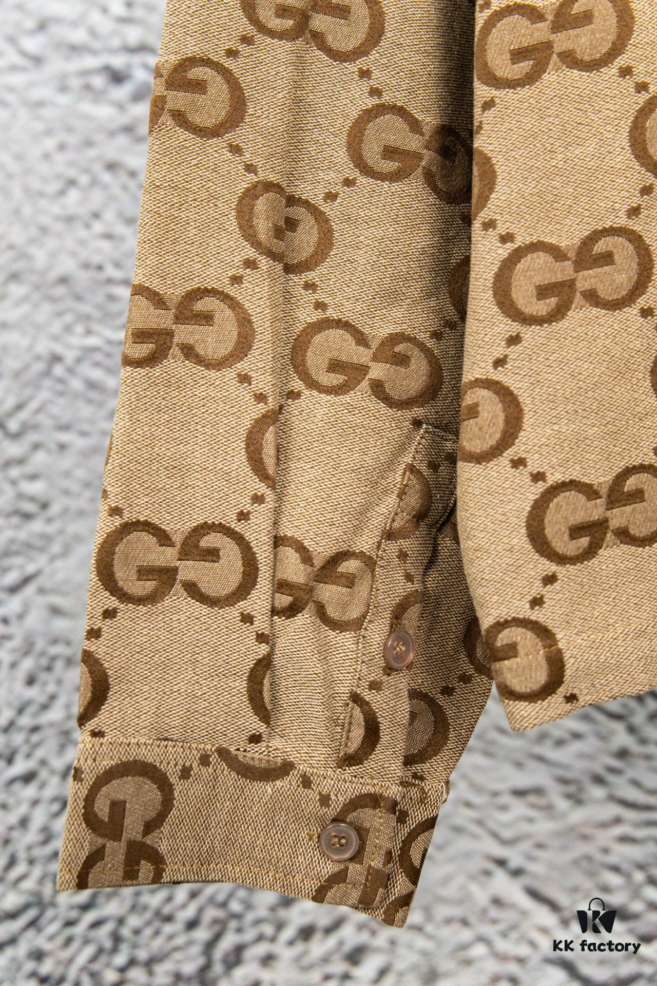 Gucci GUCCI 24FW Double G Jacquard Lapel Long-Sleeve Shirt Jacket