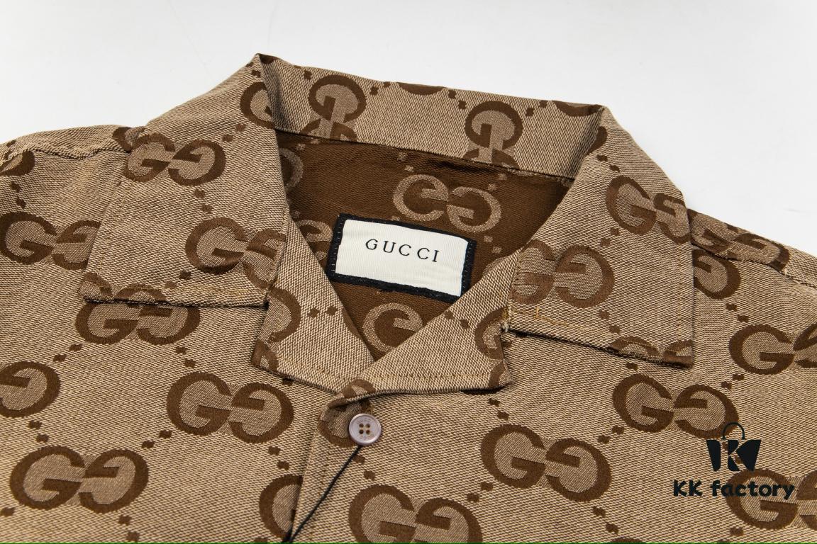 Gucci GUCCI 24FW Double G Jacquard Lapel Long-Sleeve Shirt Jacket