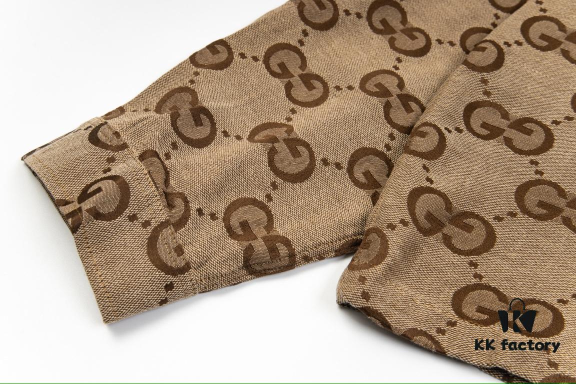 Gucci GUCCI 24FW Double G Jacquard Lapel Long-Sleeve Shirt Jacket