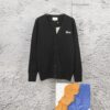 24 Autumn Bestselling GUCCI Black Ribbed Knit Button-Up Cardigan, Unisex High-End Wool Blend, Premium Quality, Smooth and Soft Fabric, Perfect Fit, Fashionable and Stylish Design