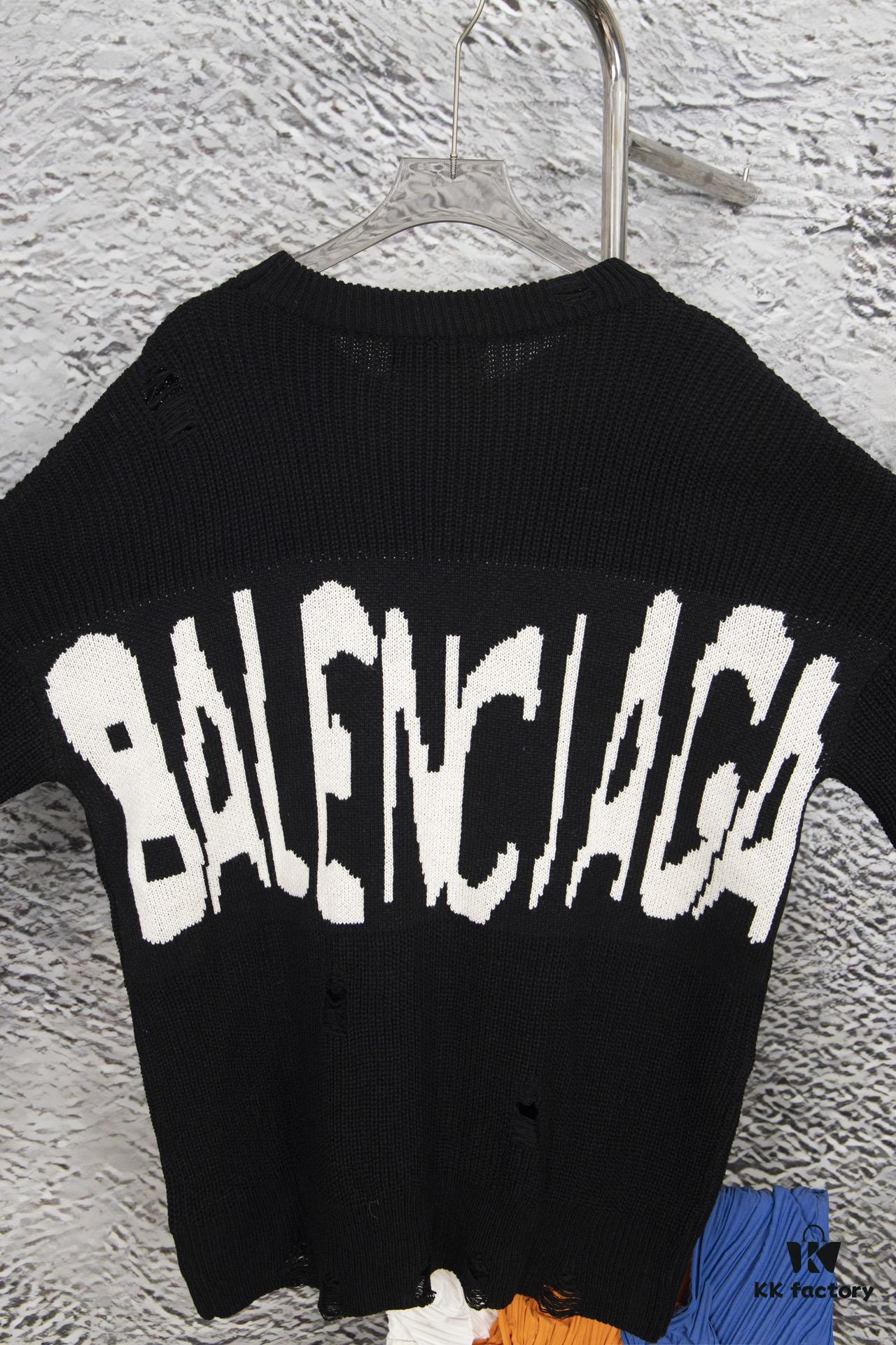 Gucci x Balenciaga Aria Collection Streetwear Style Knitwear with Graffiti Design - 2022 Winter Fashion Trend