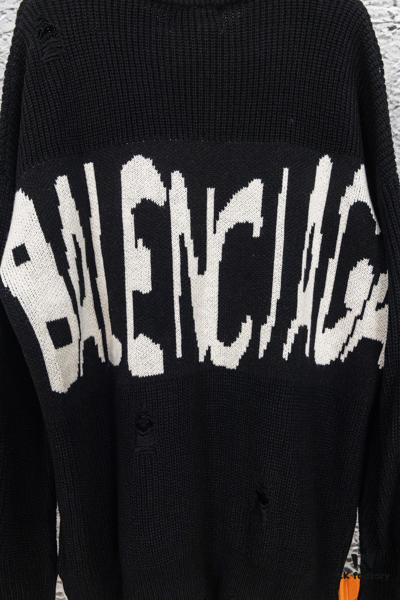 Gucci x Balenciaga Aria Collection Streetwear Style Knitwear with Graffiti Design - 2022 Winter Fashion Trend