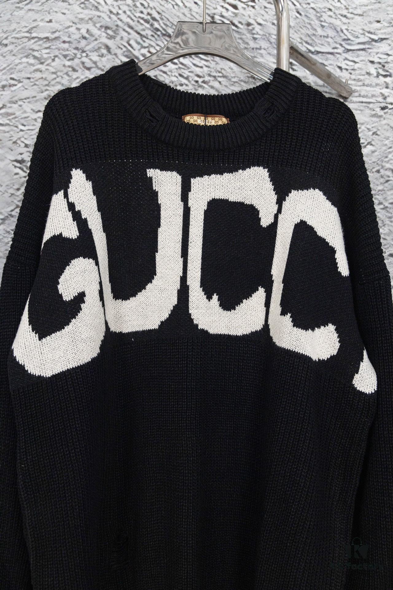 Gucci x Balenciaga Aria Collection Streetwear Style Knitwear with Graffiti Design - 2022 Winter Fashion Trend