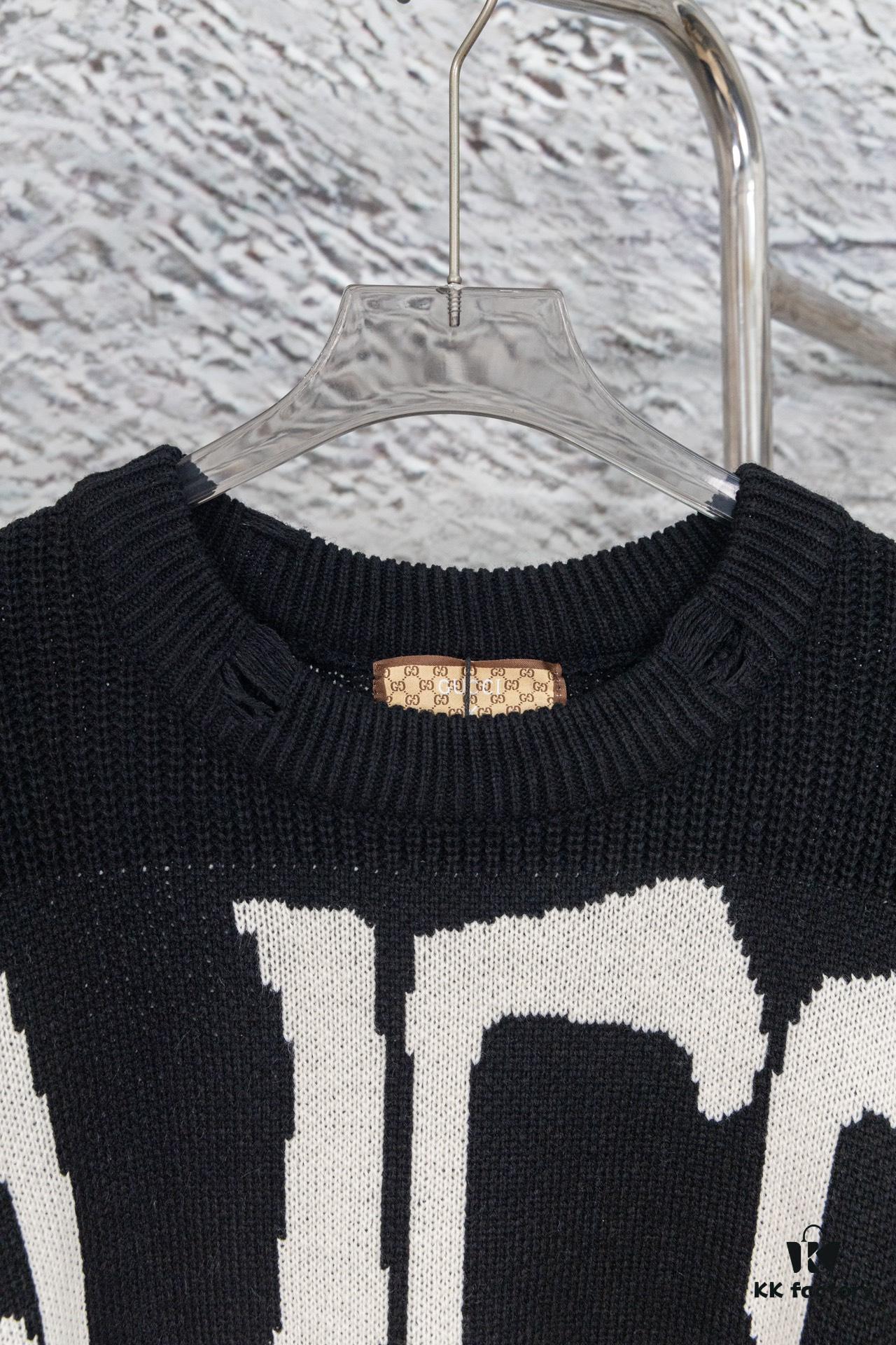 Gucci x Balenciaga Aria Collection Streetwear Style Knitwear with Graffiti Design - 2022 Winter Fashion Trend