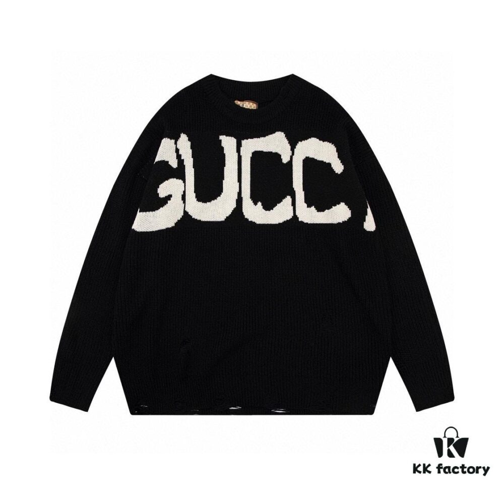Gucci x Balenciaga Aria Collection Streetwear Style Graffiti Knit Sweater
