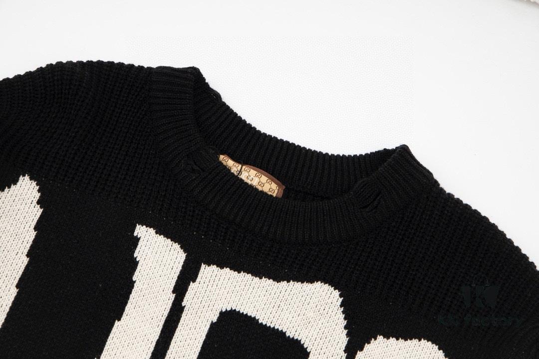 Gucci x Balenciaga Aria Collection Streetwear Style Graffiti Knit Sweater