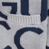 GUCCI Men's and Women's Double G Logo Knit Cardigan Polo Collar Ivory White Wool-Blend High-Quality Craftsmanship