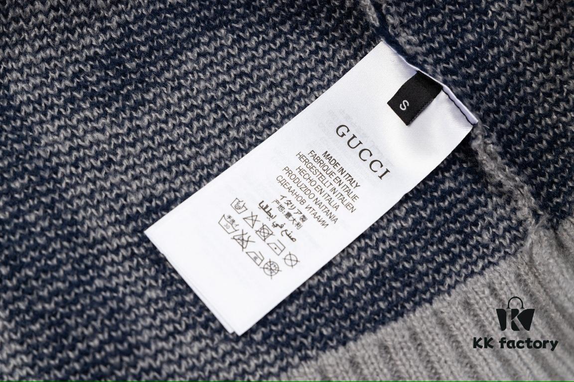 GUCCI Wool-Blend Knit Polo Collar Cardigan with Double G Logo