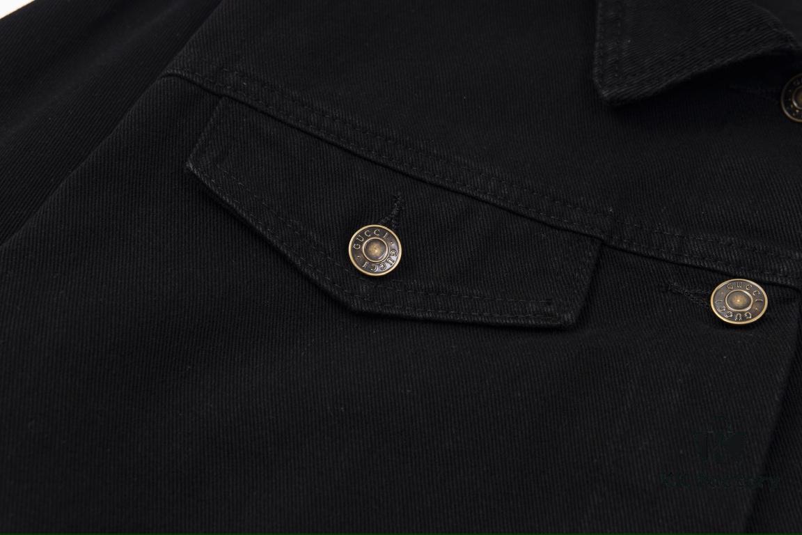 GUCCI Embroidered Denim Jacket Unisex Style Y049