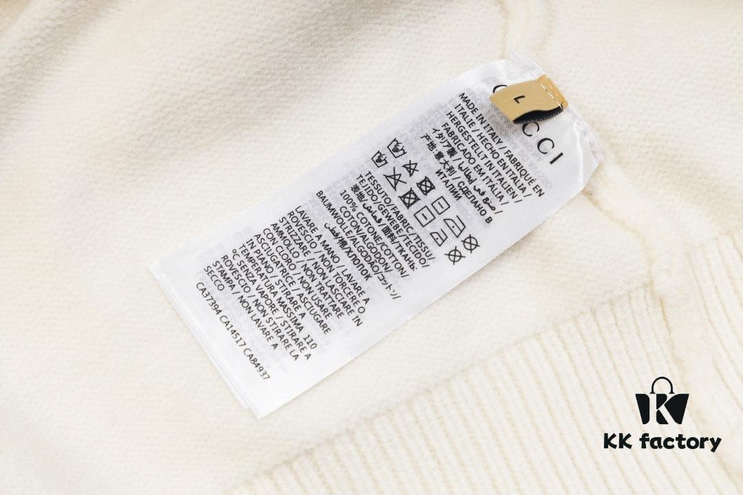 GUCCI Crew Neck Jacquard Knitwear Unisex Sweater High-Density Wool Blend Soft Skin-Friendly Fit