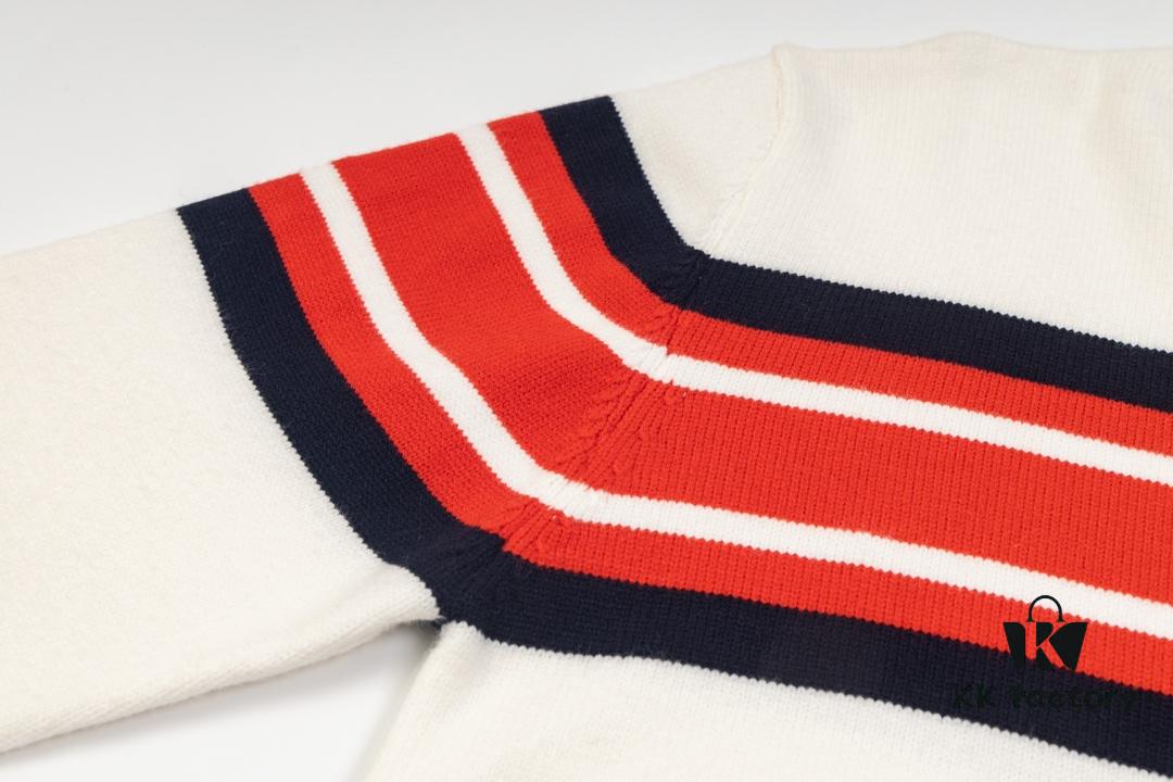 GUCCI Crew Neck Jacquard Knitwear Unisex Sweater High-Density Wool Blend Soft Skin-Friendly Fit