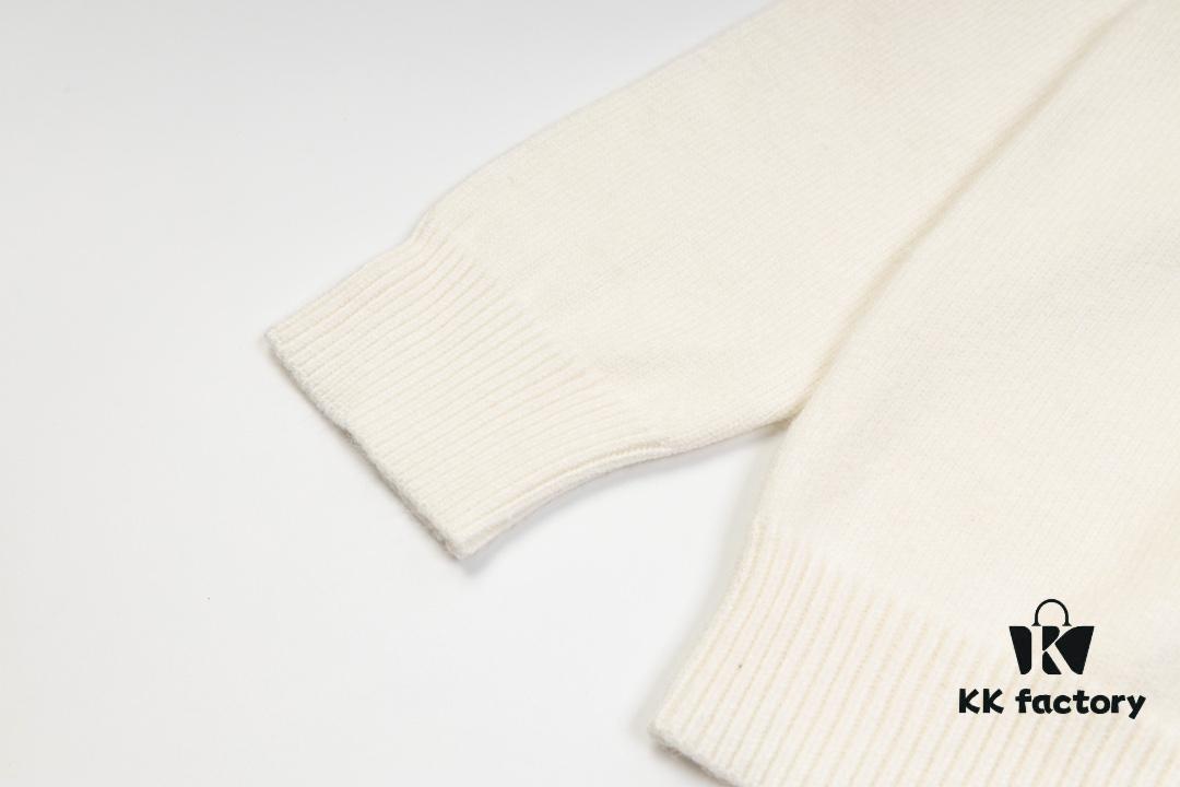 GUCCI Crew Neck Jacquard Knitwear Unisex Sweater High-Density Wool Blend Soft Skin-Friendly Fit