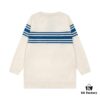 GUCCI Crew Neck Jacquard Sweater Unisex High-Density Wool Blend Premium Knitwear White