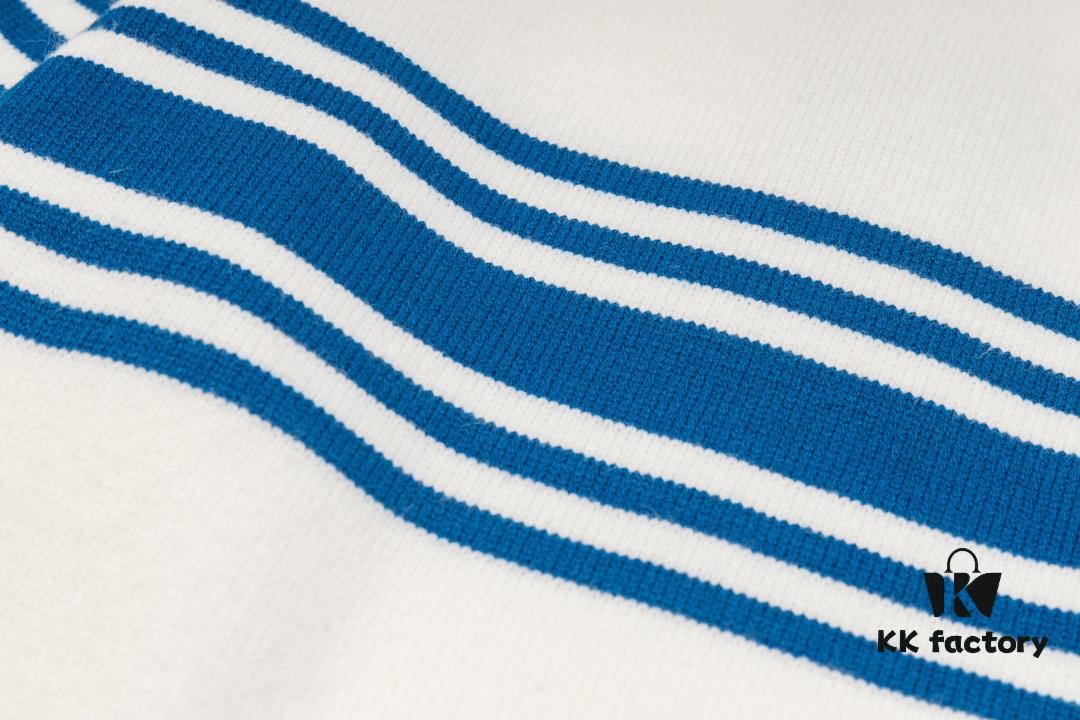 GUCCI Crew Neck Jacquard Sweater Unisex High-Density Wool Blend Premium Knitwear White