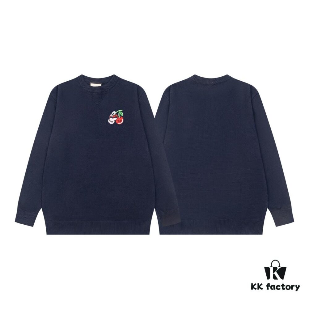 GUCCI Cropped Jacquard Knit Turtleneck Sweater, Autumn/Winter Must-Have, High-Density Wool Blend, Premium Craftsmanship, Perfect Fit, Full Set Accessories Included