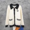 GUCCI Color-Block Button Knit Coat Made of High-End Wool Material