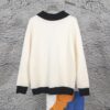 GUCCI Color-Block Button Knit Coat Made of High-End Wool Material