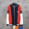 GUCCI Color-Block Knit Zip-Up Jacket with Quilted Design, High-Density Wool Blend, Unisex Style, Premium Craftsmanship