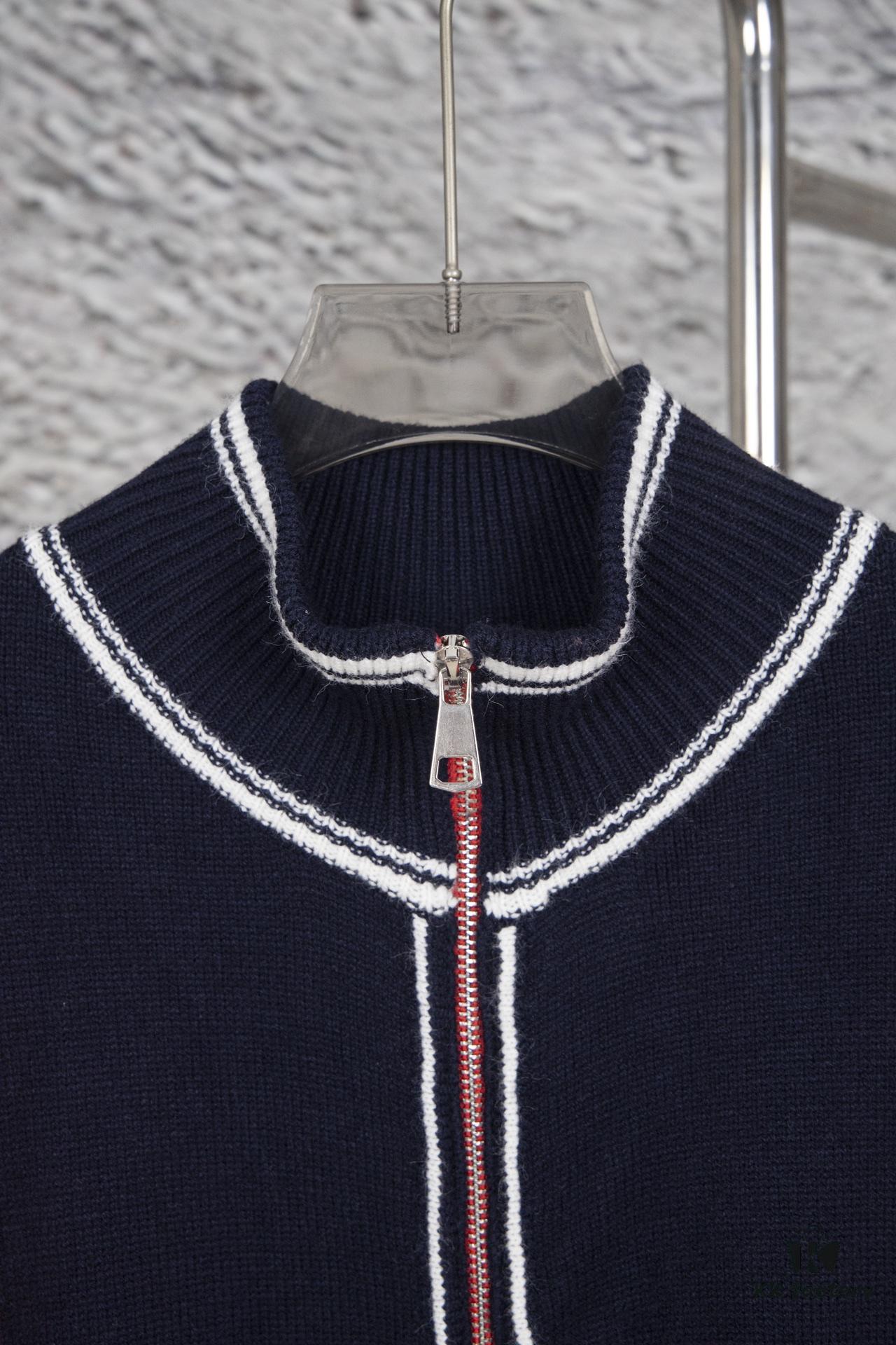 GUCCI Color-Block Knit Zip-Up Jacket with Quilted Design, High-Density Wool Blend, Unisex Style, Premium Craftsmanship