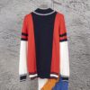 GUCCI Color-Block Knit Zip-Up Jacket with Quilted Design, High-Density Wool Blend, Unisex Style, Premium Craftsmanship