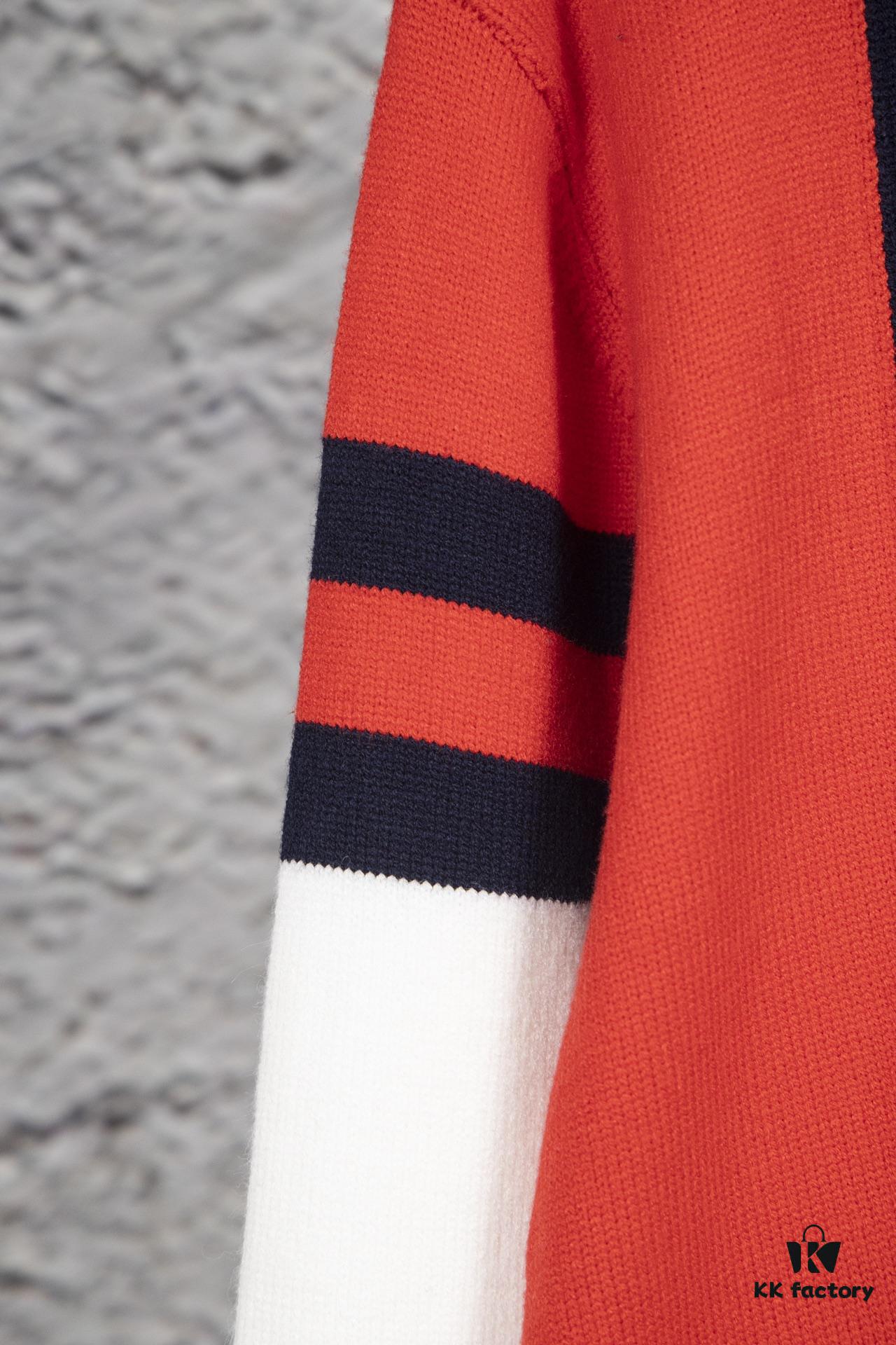 GUCCI Color-Block Knit Zip-Up Jacket with Quilted Design, High-Density Wool Blend, Unisex Style, Premium Craftsmanship