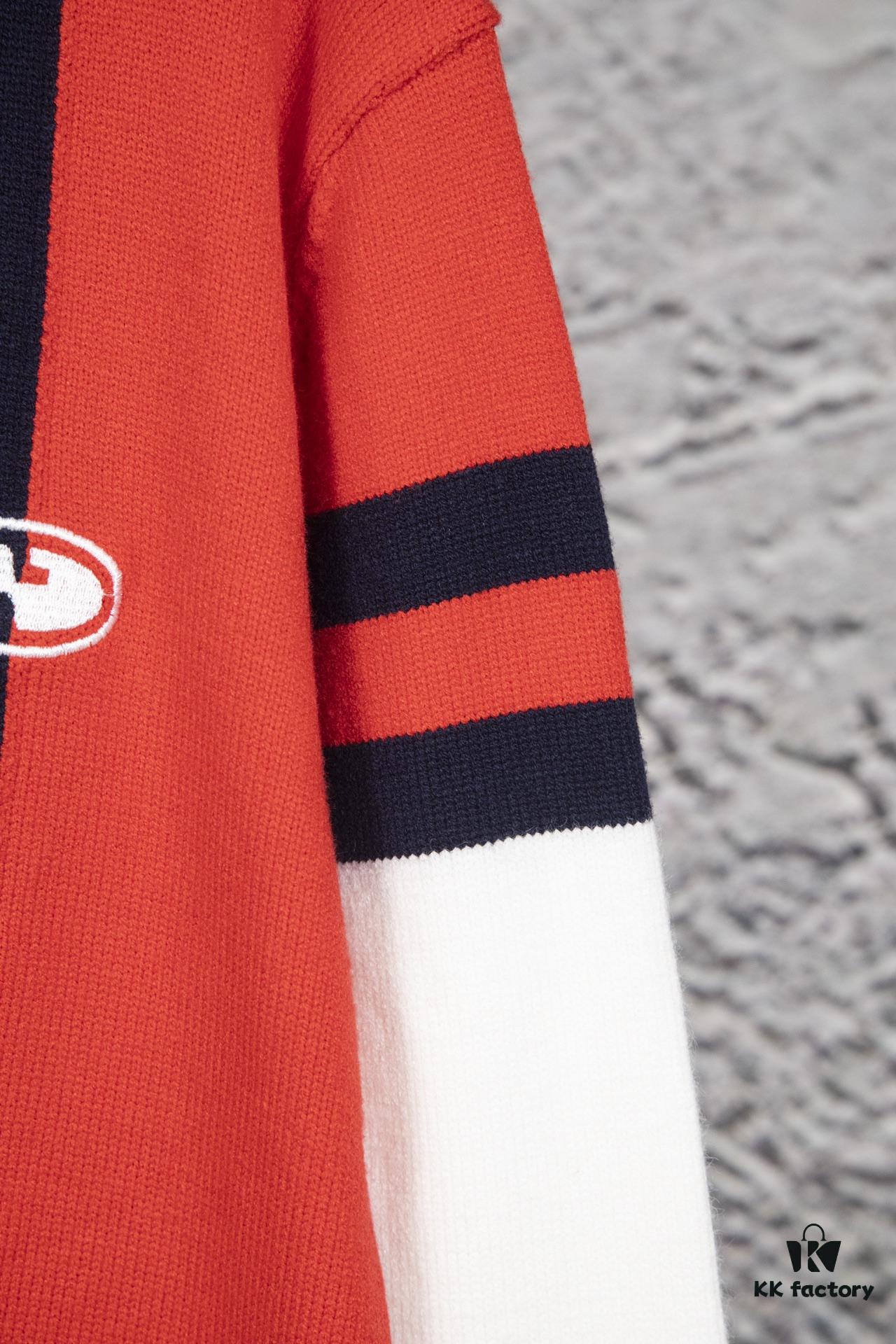 GUCCI Color-Block Knit Zip-Up Jacket with Quilted Design, High-Density Wool Blend, Unisex Style, Premium Craftsmanship