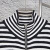 GUCCI Color-Block Ribbed Knit Zip-Up Cardigan, Unisex Design, High-Density Wool Blend, Smooth and Soft Fabric, Premium Craftsmanship