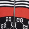 GUCCI Color-Block Ribbed Knit Zip-Up Cardigan, Unisex Design, High-Density Wool Blend, Smooth and Soft Fabric, Premium Craftsmanship