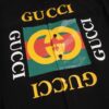 New Gucci Red-Green Double Ring Printed Logo Button-Up Shirt with Plaid Pattern