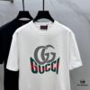 Gucci 2025FW Spring/Summer New Round Neck T-Shirt for Layering or Outerwear, 3D Logo Embossed Slightly Oversized Short-Sleeve Tee Made of 260g Reactive Cotton
