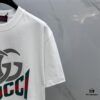 Gucci 2025FW Spring/Summer New Round Neck T-Shirt for Layering or Outerwear, 3D Logo Embossed Slightly Oversized Short-Sleeve Tee Made of 260g Reactive Cotton