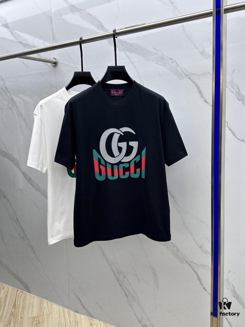 Gucci 2025 FW Spring/Summer New Arrival Round Neck T-Shirt for Layering or Outerwear, 3D Logo Micro-Oversized Short-Sleeve Tee Made of 260g Active Cotton