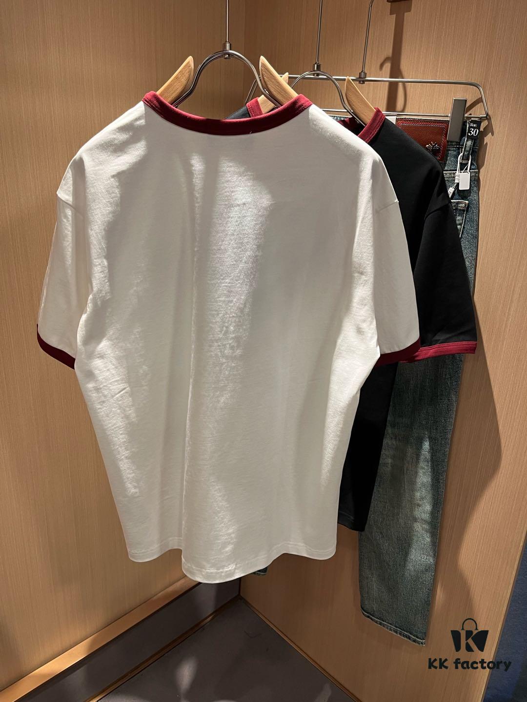 Gucc* Gu Family 2025 Spring/Summer New Unisex Couple's Casual Loose Cotton Crew Neck Short Sleeve T-Shirt