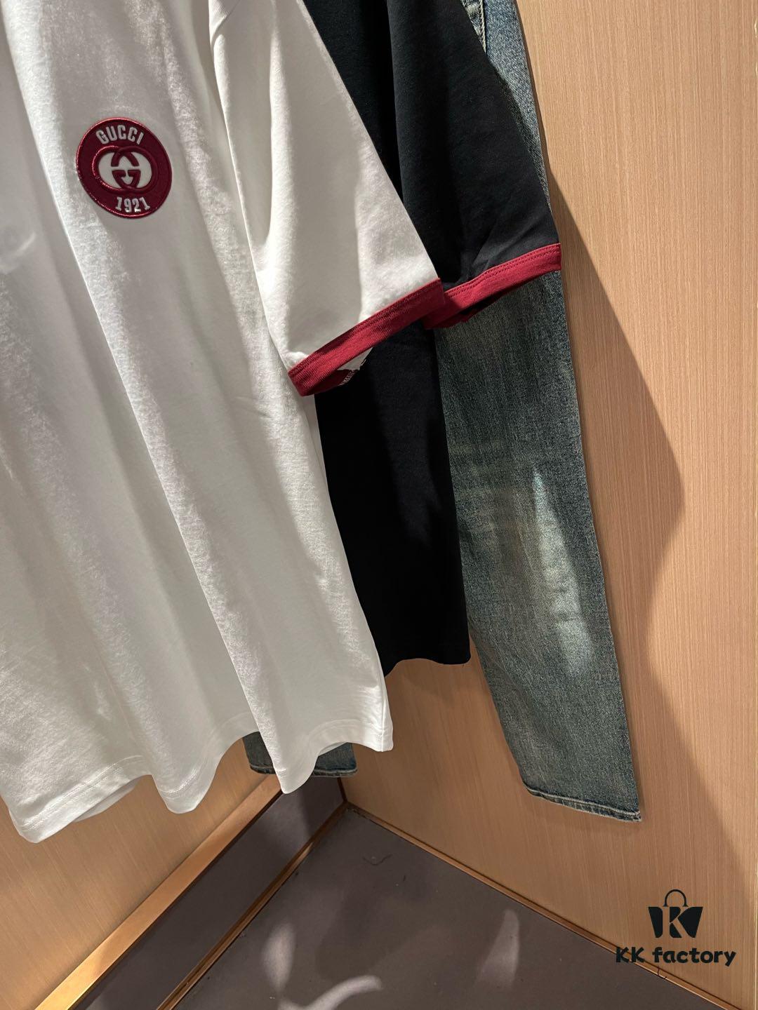 Gucc* Gu Family 2025 Spring/Summer New Unisex Couple's Casual Loose Cotton Crew Neck Short Sleeve T-Shirt