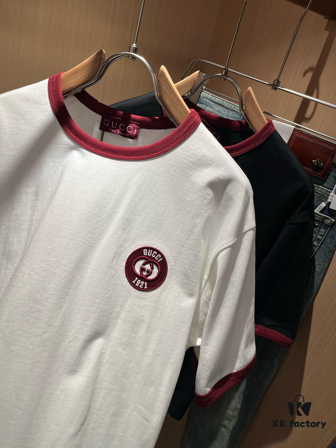 Gucc* Gu Family 2025 Spring/Summer New Unisex Couple's Casual Loose Cotton Crew Neck Short Sleeve T-Shirt