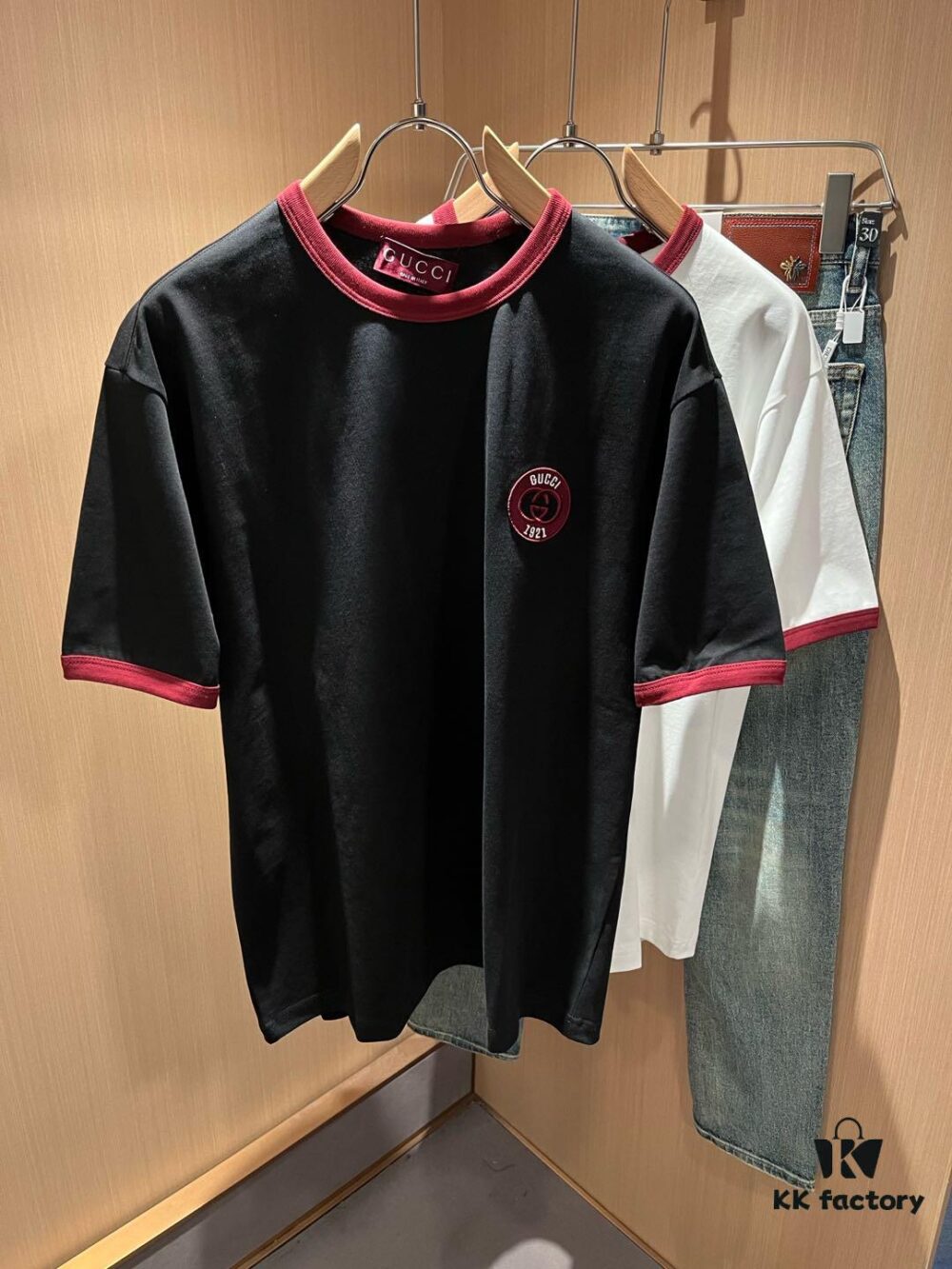 Gucc* 2025 Spring/Summer New Unisex Couple Casual Loose Cotton Round Neck Short Sleeve T-Shirt