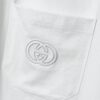 Gucci Vintage Double G Embroidered Pocket Short Sleeve T-Shirt Classic Unisex Casual Cotton Top