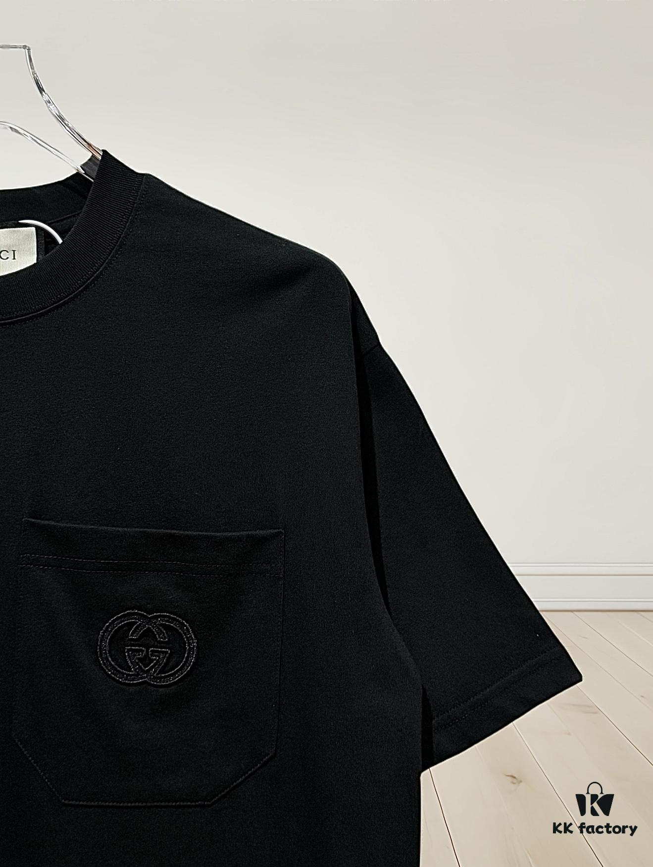 Gucci Logo Embroidered Patch Pocket Sleeveless T-Shirt Classic Stylish Youthful Cotton Top Unisex