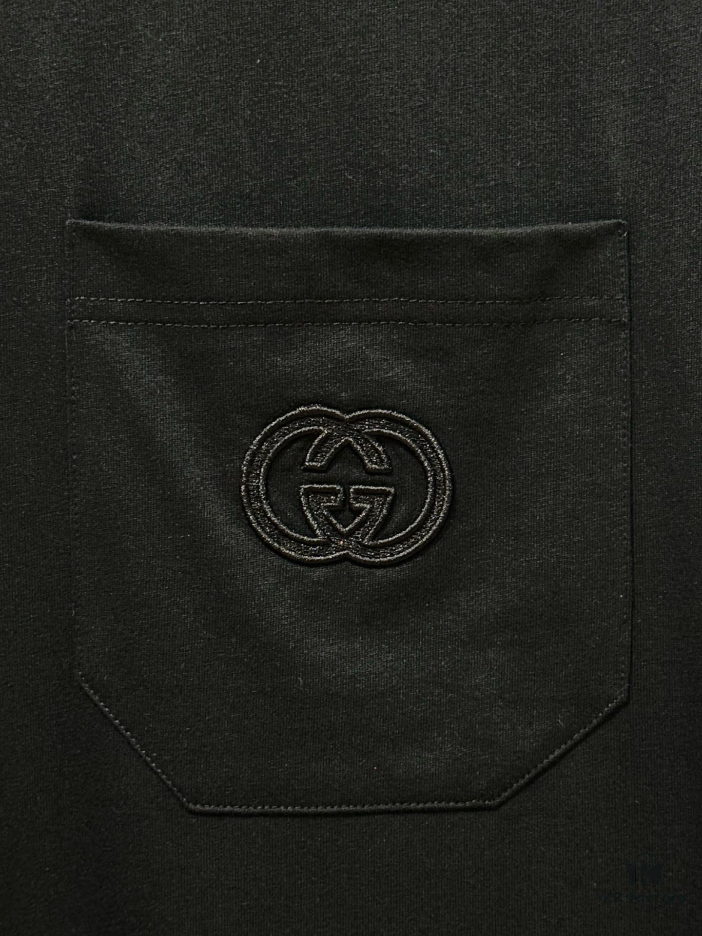 Gucci Logo Embroidered Patch Pocket Sleeveless T-Shirt Classic Stylish Youthful Cotton Top Unisex