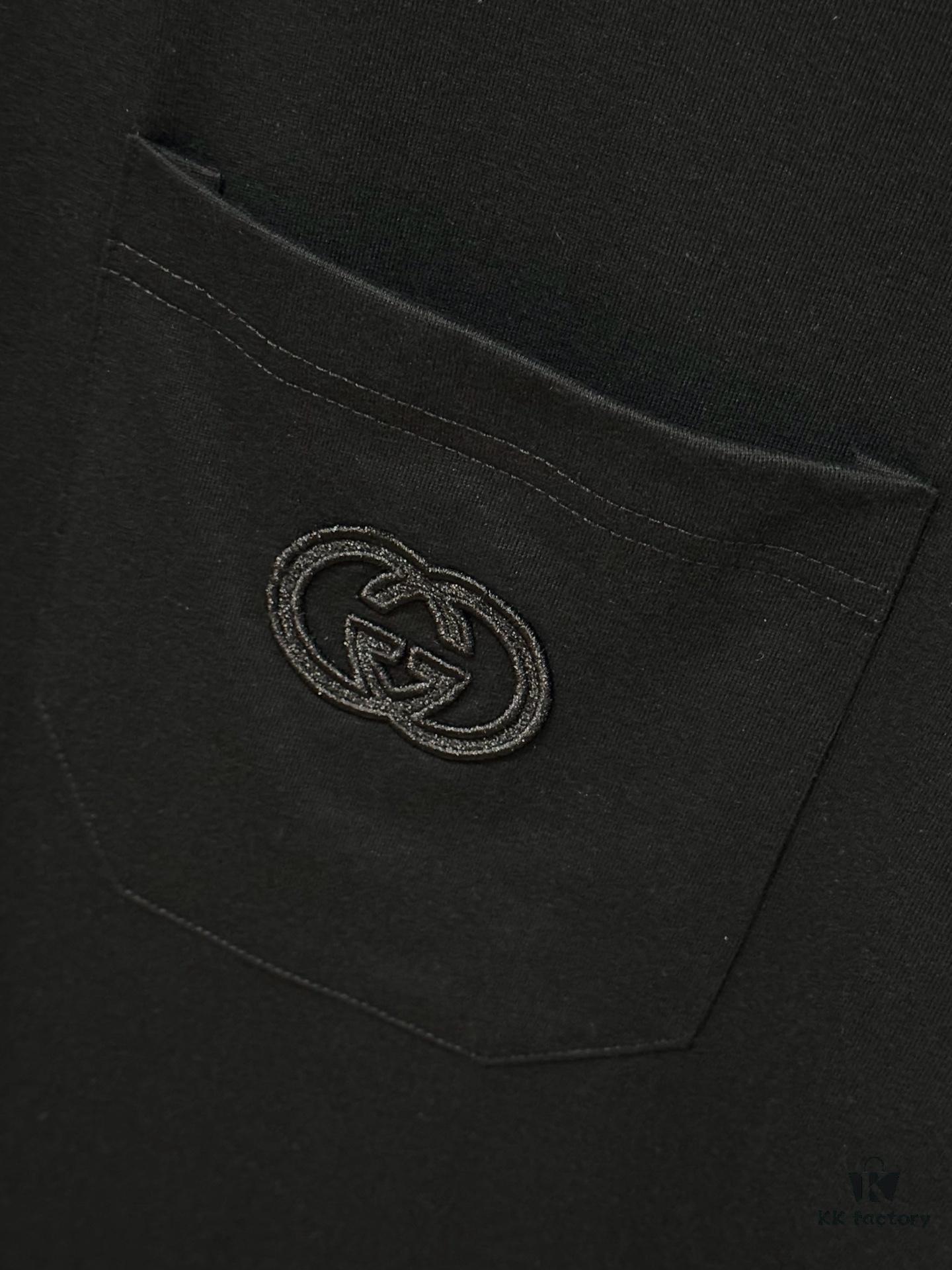 Gucci Logo Embroidered Patch Pocket Sleeveless T-Shirt Classic Stylish Youthful Cotton Top Unisex